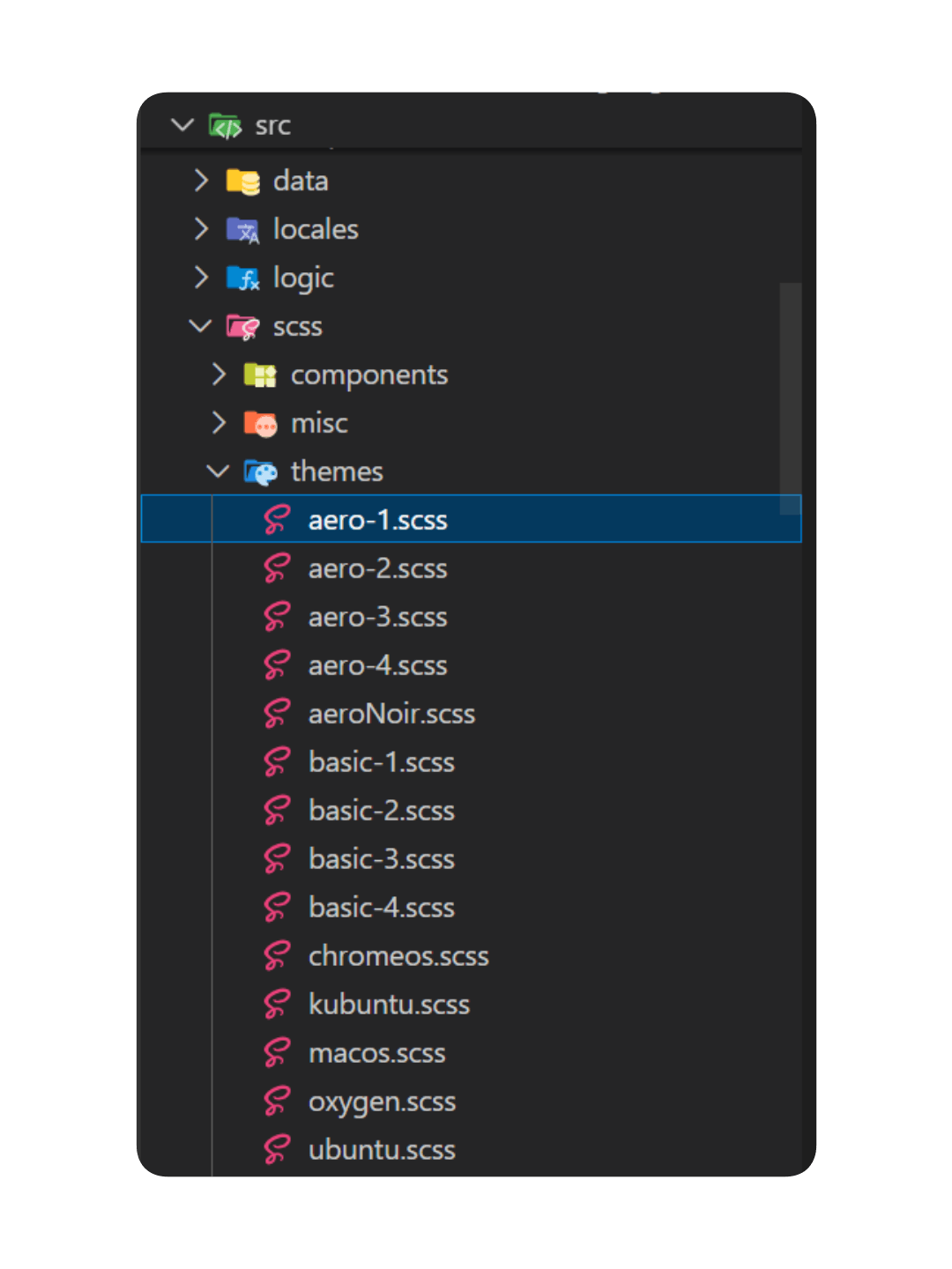 Unclear theme structure