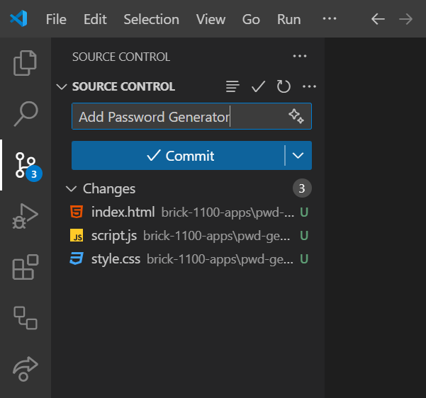 Commit app source code