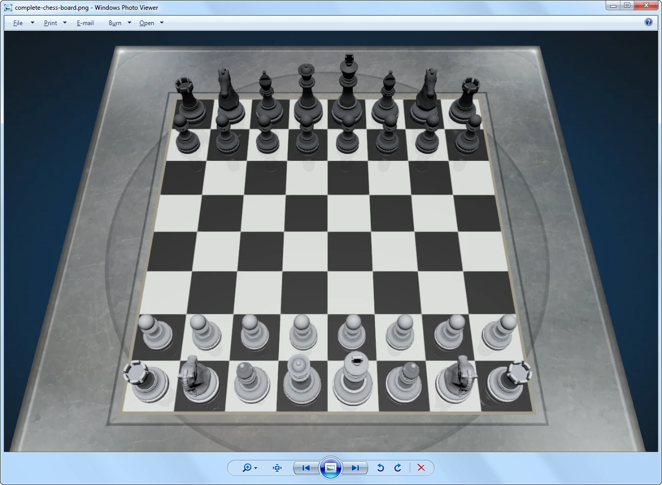 Complete chessboard