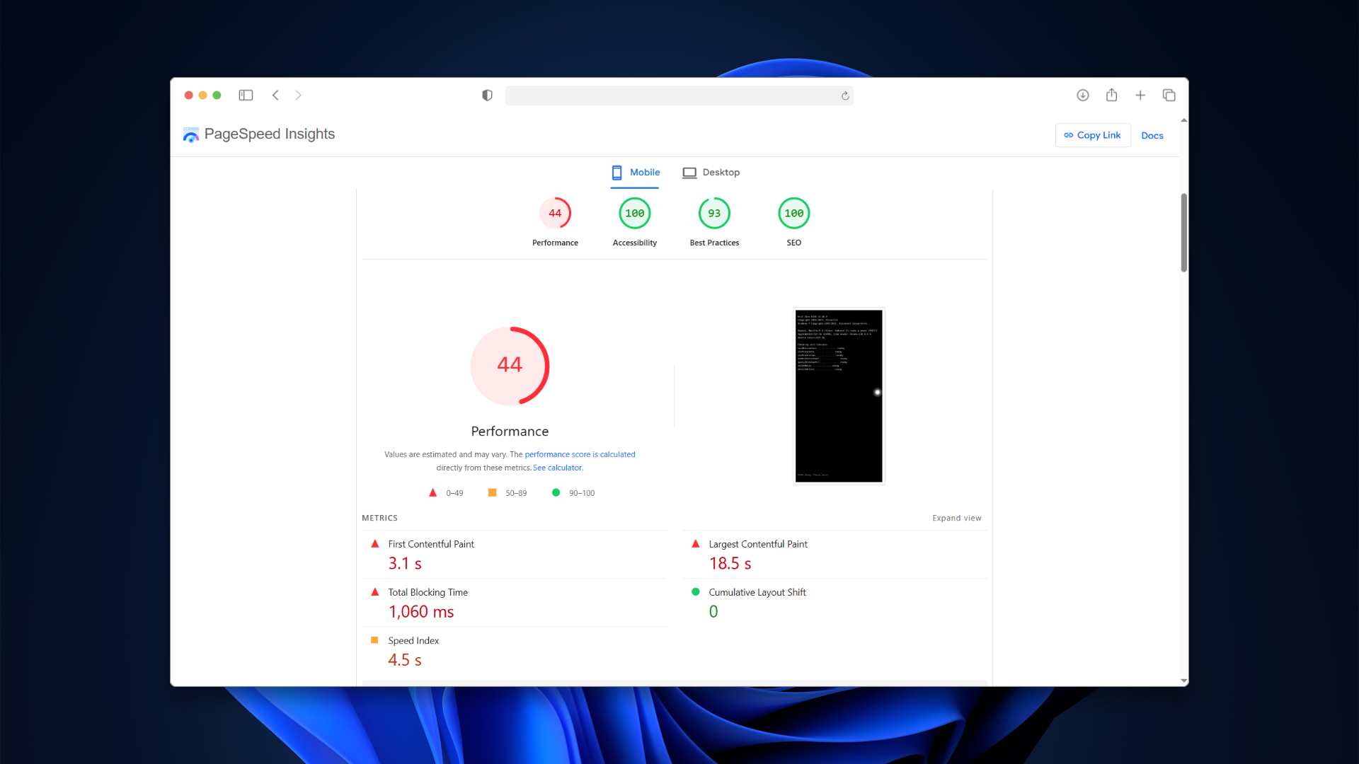 Optimizing Win7 Simu