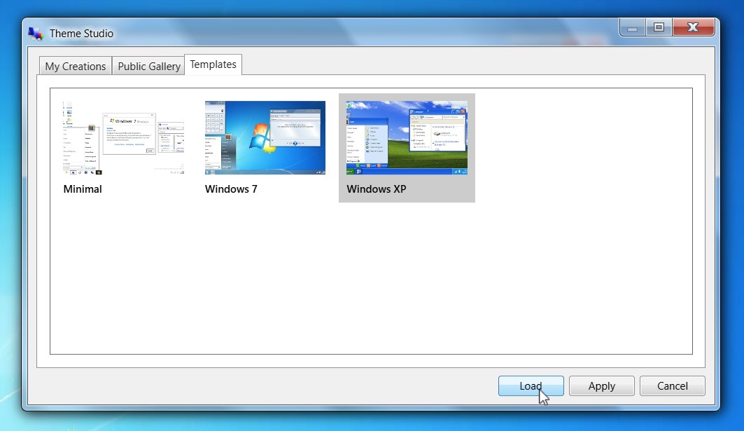 Getting started - Select template