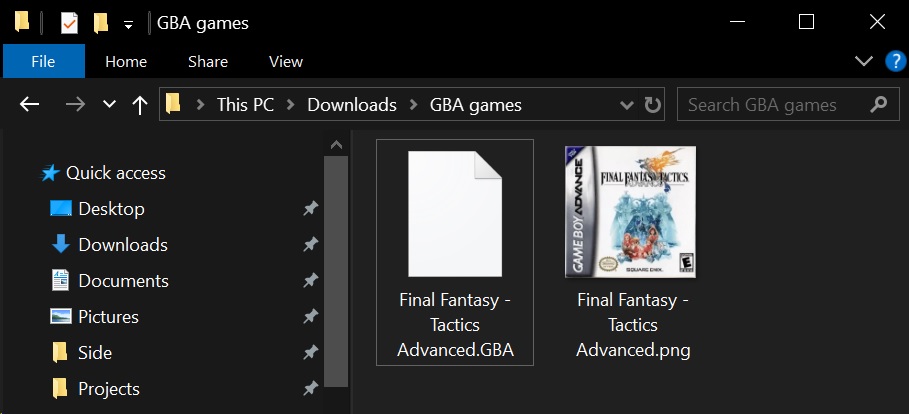 Game ROMs and cover images