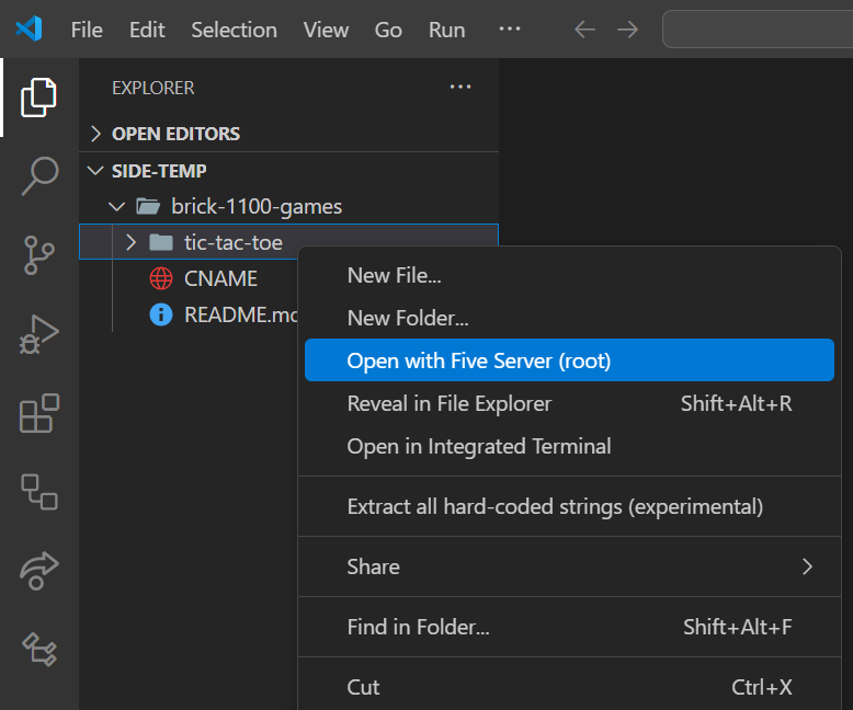 Open with Five Server