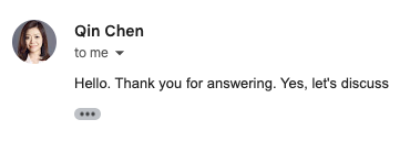 Scammer's fake identity